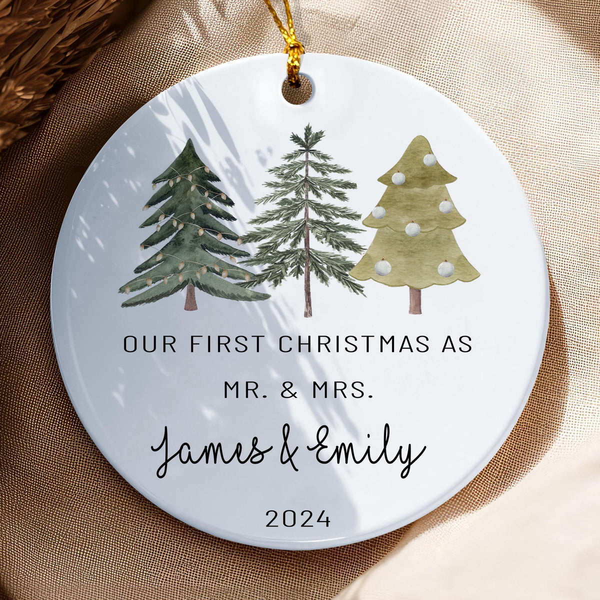 Personalized Ornament Our First Christmas Family Ornament Holiday Decorations - LuthCreative