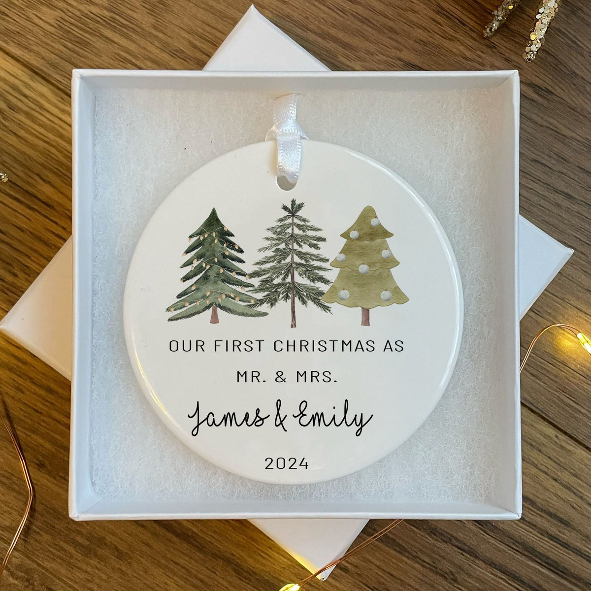 Personalized Ornament Our First Christmas Family Ornament Holiday Decorations - LuthCreative
