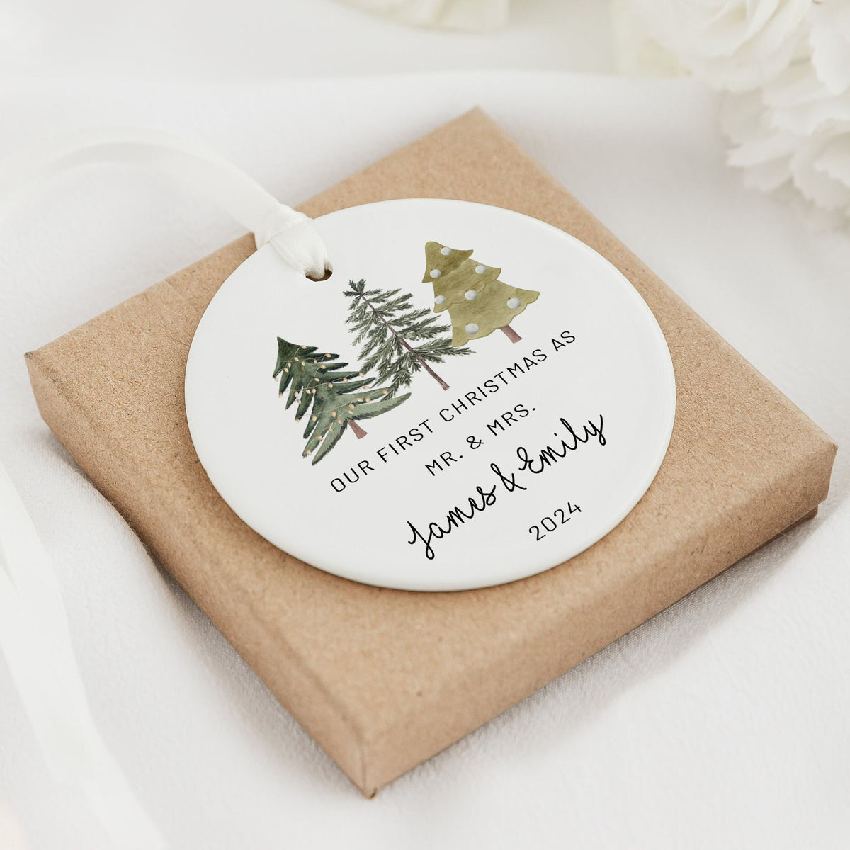 Personalized Ornament Our First Christmas Family Ornament Holiday Decorations - LuthCreative