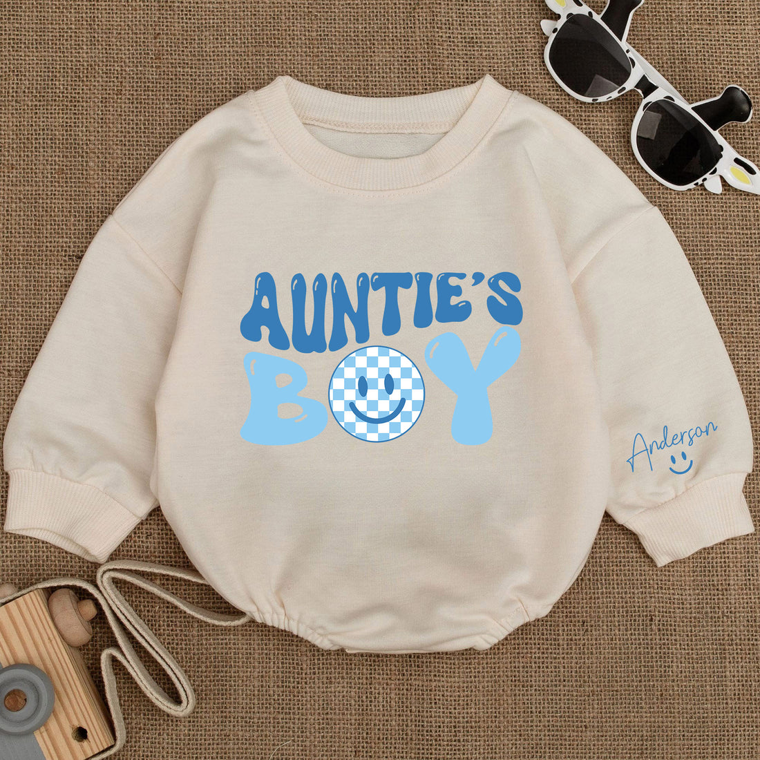 Baby Romper Customize Auntie's Boy - Personalized Custom Babysuit - Gift For Baby - LuthCreative